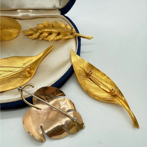 $25 each Vintage Leaf Brooch Lot